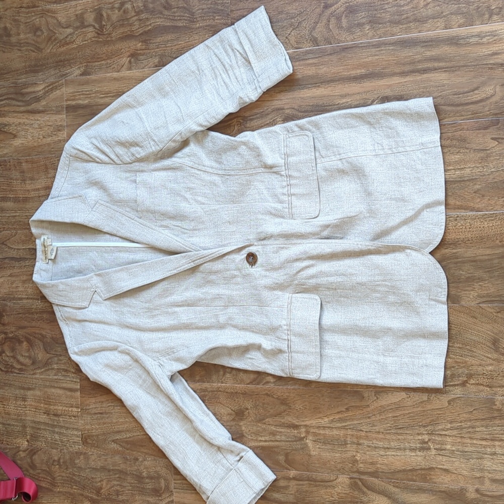 100% Linen Cream Blazer